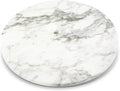 Koville 16'' Marble Lazy Susan Marble Turntable for Kitchen Dinning, Lazy Susans Organizer for Cabinet, Serving Rotation Spinning Tabletop Organizer Swiveling, Spice Rack Storage(Arabescato White)
