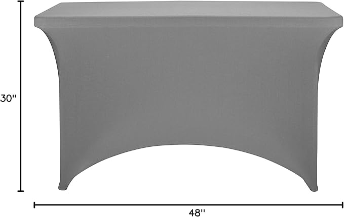 LZY Spandex Fitted Stretch Table Cover for 4ft or 6ft or 8ft Folding Table, Rectangular Cocktail Tablecloth, Perfect for Party or Banquet