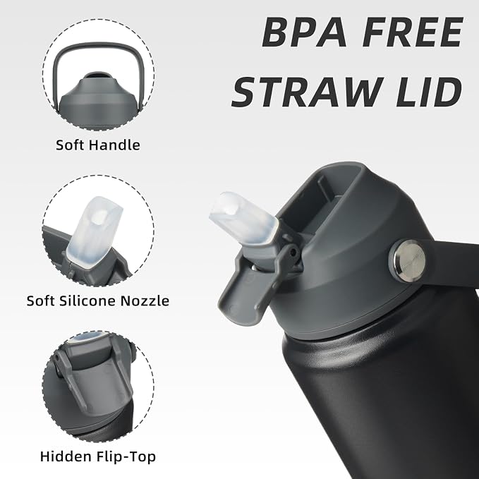 BJPKPK 24oz Insulated Water Bottle, Stainless Steel Bottle - Image 2