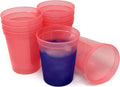 Rolling Sands 16 oz. Reusable Plastic Stadium Cups, 8 Pack, Made in USA by RollingSands