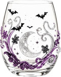 Halloween Printed Glass Cup, Ghost Pumpkin Themed Handleless Drinking Tumbler by Unknown