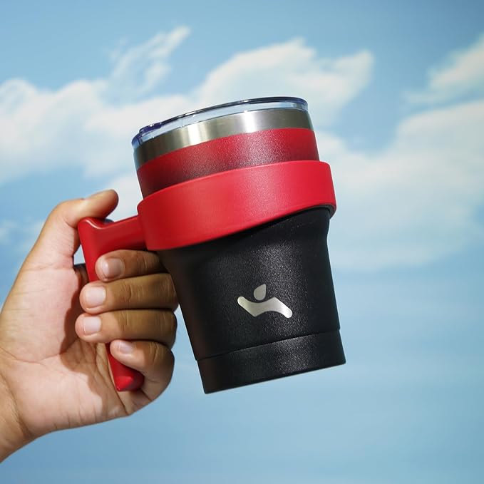 Konokyo 10 oz Tumbler with Handle and Straw, Insulated Travel Mug | Mystic - Image 5