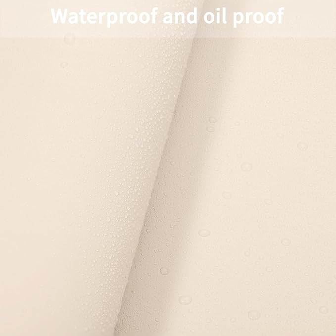 Leather Table Cover,1.8mm Thick,42x90 Inch Table Protector,Table Protector for Dining Room Table,Dining Table Cover,Table Top Cover.(Beige+Light Gray,42x90)