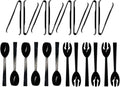 Party Essentials Plastic Party Buffet Serving Utensils Kit, Spoons/Forks/Tongs by PartyEssentials