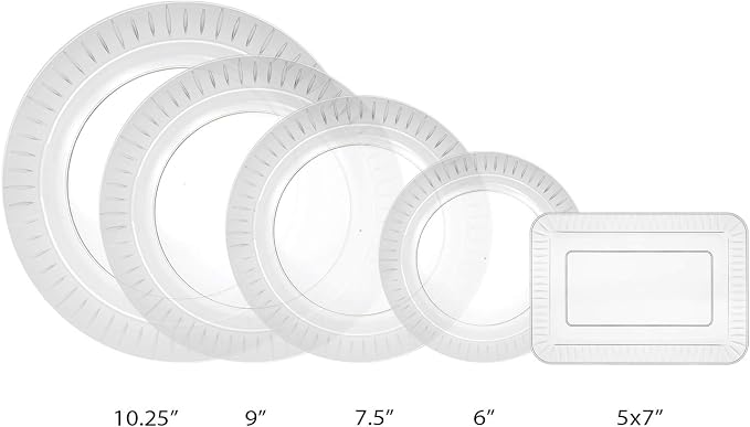 Party Essentials Elegance Quality Hard Plastic 7.5-Inch Round Party/Salad Plates - Image 3