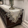 Sandweek Washable Lace Floral Embroidered Rectangle Table Runner Scarf Wedding by Unknown