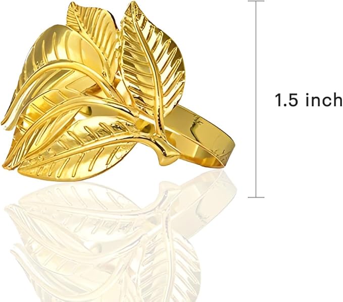 Decozen Set of 4 Gold Napkin Rings in Turtle Design Festive Table Decor Setting for Holiday Wedding, Birthday, Kitchen, Home Decor Housewarming Gift - Mothers Day Decorations