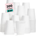 8 oz 300 Pack Disposable Coffee Cups, Bulk White Disposable Paper Cups by COOLCAP