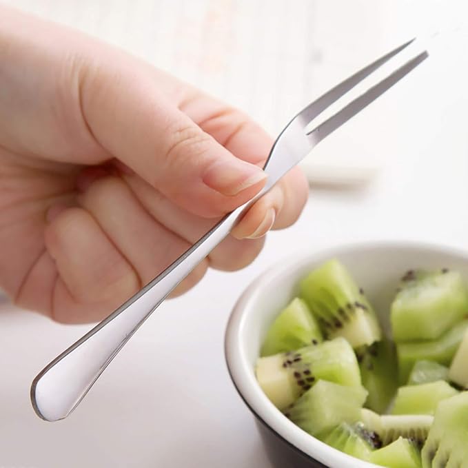 VANRA 5.1in 4-Piece Salad Forks Set Stainless Steel Cocktail Appetizer Dessert - Image 3