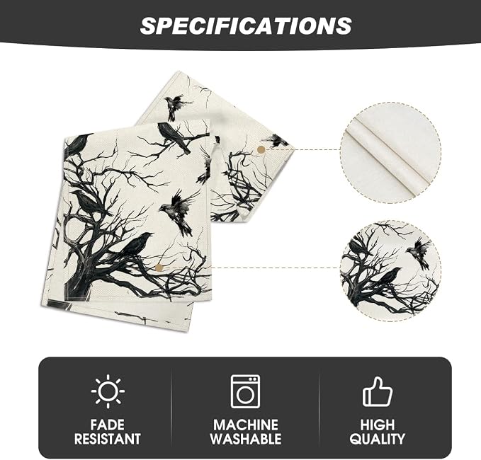 Artoid Mode 210 GSM Halloween Table Runner 13x108 Inch Home Party Decor | - Image 5