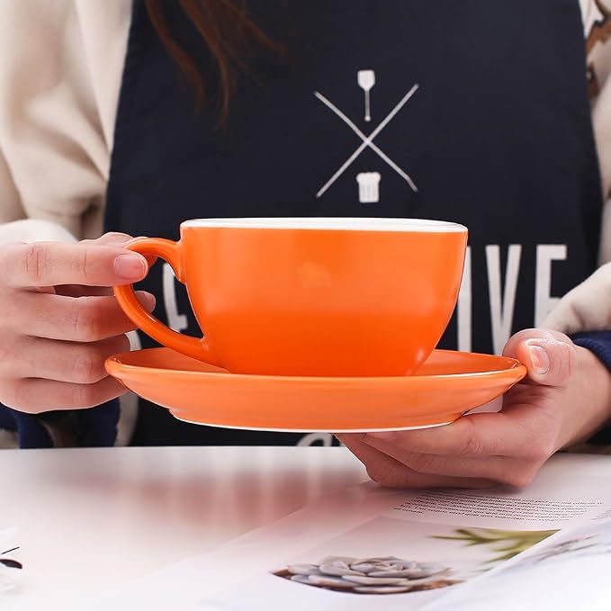 Coffeezone Ceramic Latte Art Cup and Saucer - Image 3