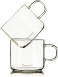 Glass Cups -6oz Small Crystal Clear Glass Coffee Cup by Dorsaer