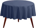 Gee Di Moda Round Tablecloth - 120 Inch Navy Blue Round Table Cloth for 60 to 96 Inch Round Tables - Heavy Duty Washable Fabric - for Buffet Table, Holiday Party, Dinner, Wedding & Baby Shower