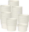 Axe Sickle 50 Pcs 9 Ounce Paper Ice Cream Cups Disposable Dessert Bowls for Hot or Cold Food, Sundae, Frozen Yogurt, Soup, White