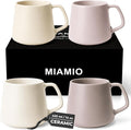 MIAMIO - Coffee Mugs Set of 4, Large - Luxe | Large Ceramic Coffee Mugs by MIAMIO