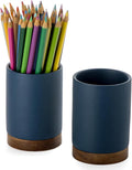 Ceramic Pen Holder for Desk, Pencil Cup, | Organizer and Makeup Brush Holder by Officepal
