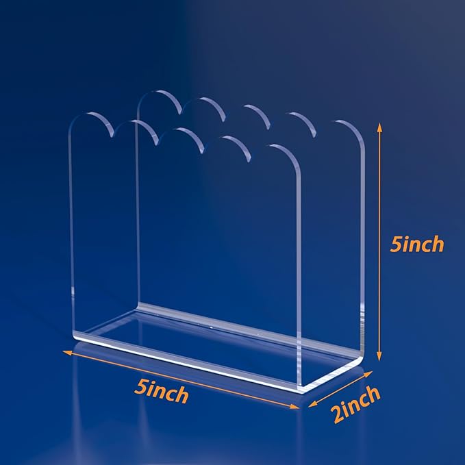 SILUT 2 Pack Clear Napkin Holder for Table, Acrylic Napkins Holder, Napkin Dispenser for Kitchen, Cocktail Napkin Holder for Restaurant, Bar napkin holder, Napkin Freestanding Holder