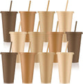Skylety 12 Pcs Brown Plastic Cups by Skylety