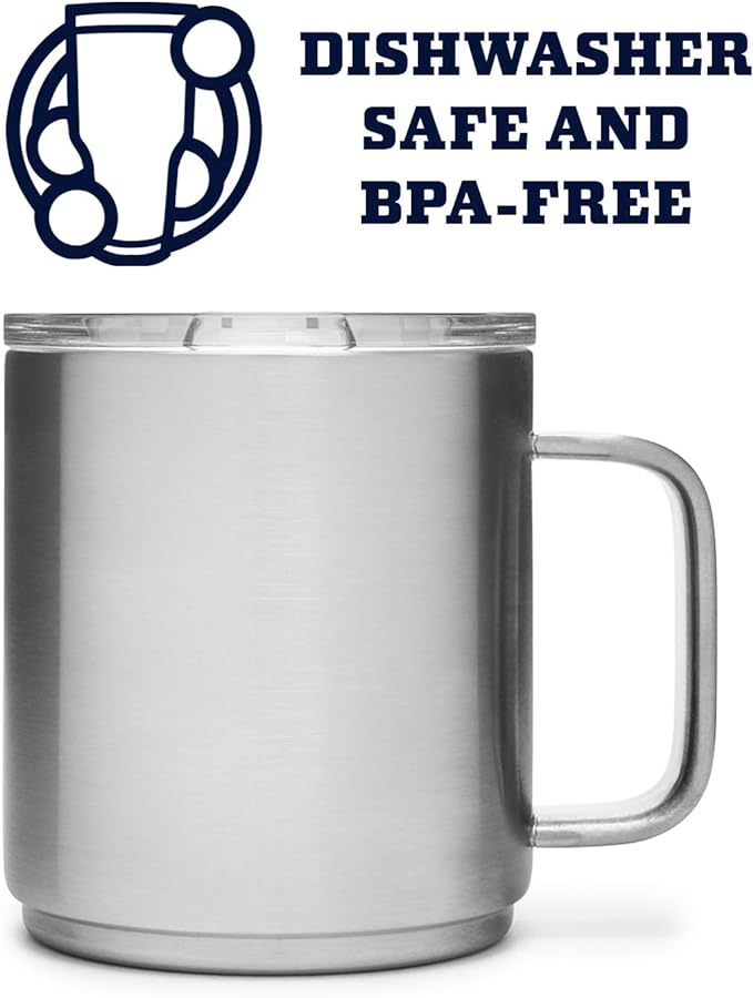 YETI Rambler 10 oz Stackable Mug, Vacuum Insulated, Stainless Steel - Image 4