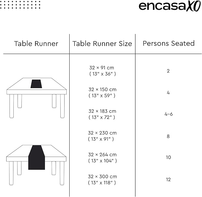 Encasa XO Table Runner, Woven Cotton Dining Runner 13"x94" Franca Lime Stripes - Image 7
