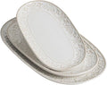 Serving Platters Set, Embossed Serving Trays by FEENMAICeramicHome