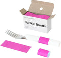 Self-Adhesive Napkin Bands, Hot Pink | Wrap silverware & napkins, elegant table by NATURALABEL