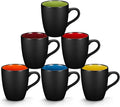 Qipecedm 6 Pack Porcelain Coffee Mugs Set, 12 Ounces Ceramic Coffee Mugs by Qipecedm
