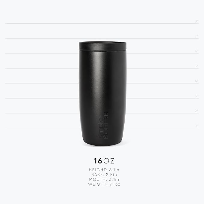 Simple Modern Insulated Travel Coffee Mug 360° Lid | 16oz | Lavender | Voyager - Image 8