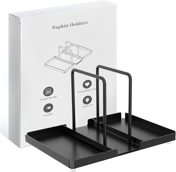 Napkin Holder for Table with Salt and Pepper Shakers Caddy, Standing Paper - Image 4