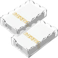 2 Pcs Acrylic Napkin Holder Scalloped Acrylic Guest Towel Holder 8.5 x 5 x 2.4 by Chunful