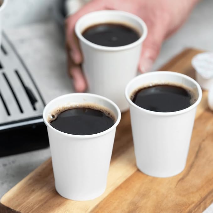 Karat 6 oz Paper Coffee Cup White Small Disposable Cup - Image 2