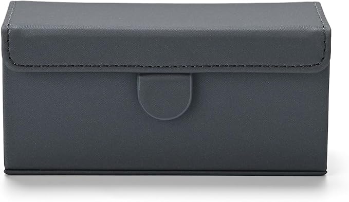 Oirlv Travel Rings Organizer Case, Premium Leather & Soft Velvet Portable Ring Storage Box, Secure Compact Jewelry Holder for Multi-Ring Travel Organization & Daily Use(Gray)