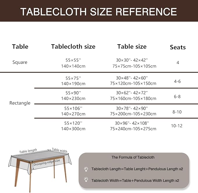 JIALE Textured Tablecloth, Heavy Duty Linen Style Farmhouse Table Cloth Rectangle Table, Wrinkle-Free Washable Waterproof Table Cover for Kitchen, Dining, Parties, 55"x55", Light Grey
