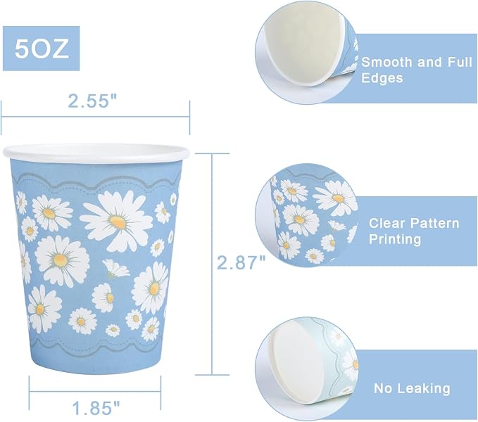 Lamosi 300 Pack 5 oz Paper Cups, Disposable Small Bathroom Water Cups | Mini - Image 2