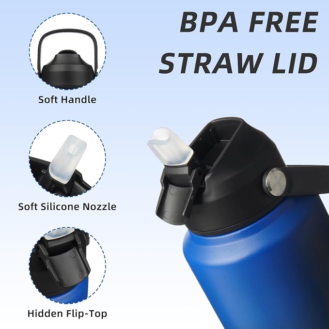 BJPKPK 40oz Insulated Water Bottle, Stainless Steel Bottle - Image 2