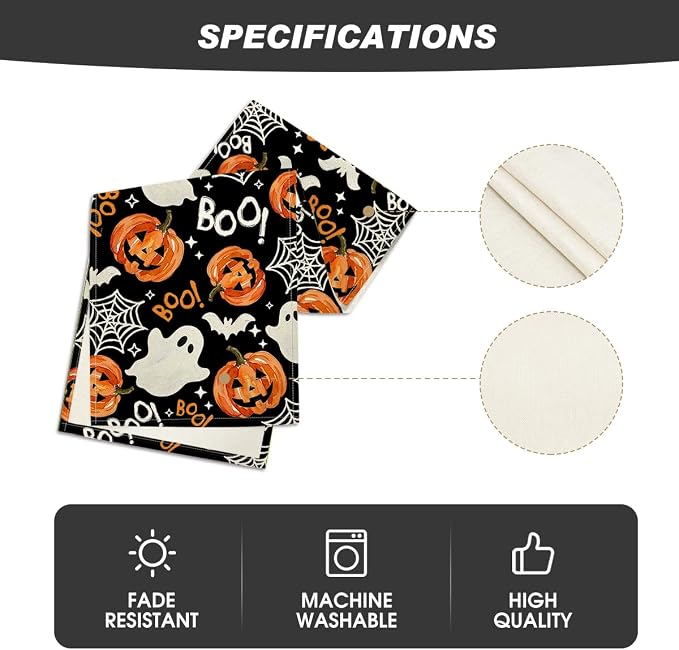 Artoid Mode 210 GSM Halloween Table Runner 13x72 Inch Home Party Decor | - Image 5