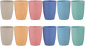 Wheat Straw Unbreakable Cup - 12 oz Reusable Drinking Glasses Sets by LuckyZone