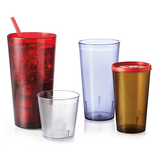 G.E.T. 6620-1-A-EC Heavy-Duty Plastic Restaurant Tumblers, 20 Ounce, Amber | - Image 4