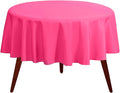 Gee Di Moda Round Tablecloth - 90 Inch Fuchsia Round Table Cloth for 30 to 60 Inch Round Tables - Heavy Duty Washable Fabric - for Buffet Table, Holiday Party, Dinner, Wedding & Baby Shower