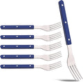 6-Piece Vintage 8.19-inch Dinner Fork Set Silverware Set BRIIEC Stainless Steel by BRIIEC