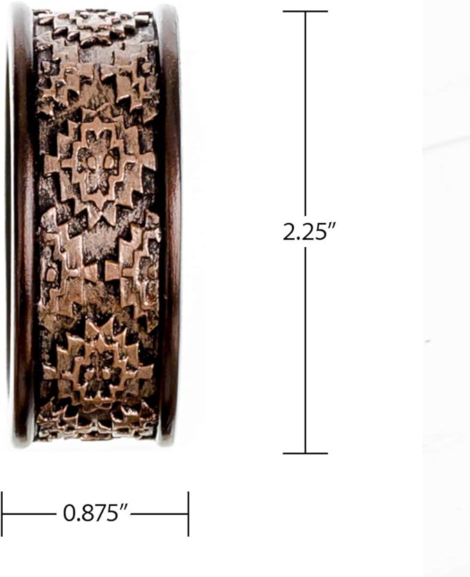 Creative Scents Dublin Brown Napkin Rings Set of 6 - Elegant Dining Table Decor Napkin Holder Rings - Rustic Table Setting Decorations for Thanksgiving, Fall, Holiday Dinner - Table Decor