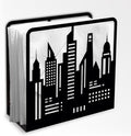 Skyline City Buildings Decorative Black Metal Napkin Holder for Table, 4.9" x 4.7" x 1.9" Skyscraper Standing Napkin Holder for Home Kitchen Restaurant Picnic Party Coffee Bar Dining Room