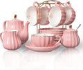 Sweejar Porcelain Tea Sets British Royal Series, 8 OZ Cups & Saucer Service by Sweejarco1949
