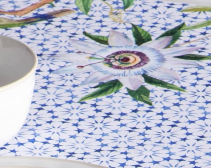 Maison d' Hermine Table Cloth Rectangle Table 100% Cotton 70 x 108 Inches Tablecloth Reusable Decorative for Dining Room Farmhouse Home Valentines Day Decorations Spring Summer - Passiflora