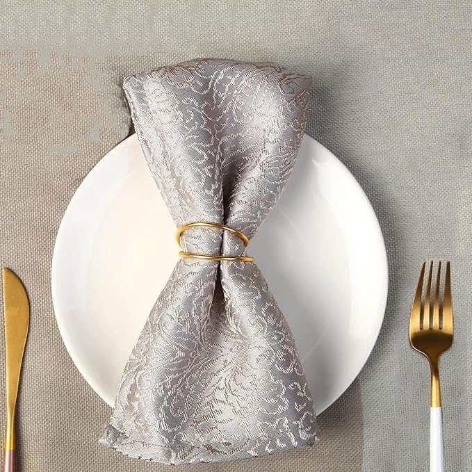 Gold Napkin Rings-12 PCS Metal Spiral Napkin Rings | Napkin Holders Buckles - Image 4