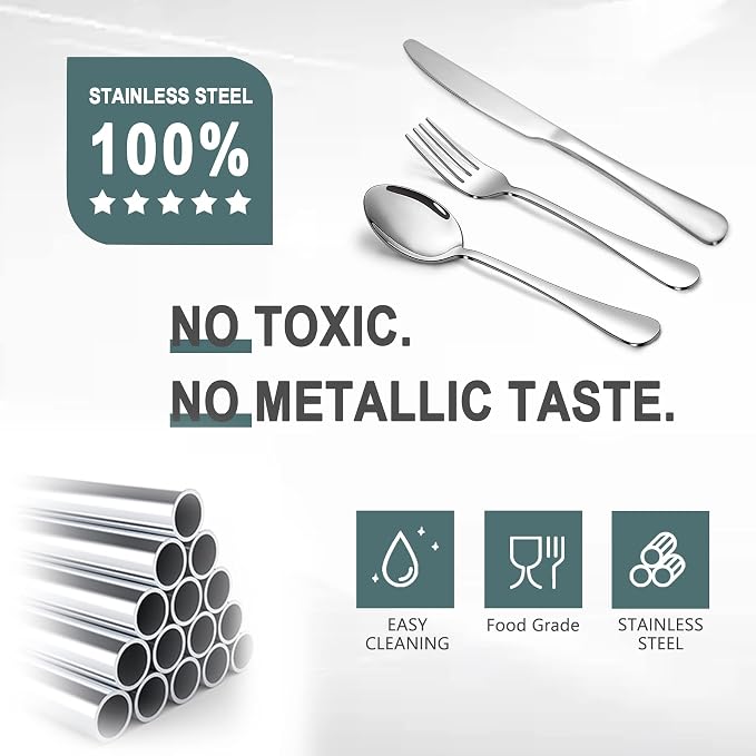 SANTUO 24 Pcs Silverware Set - Image 3