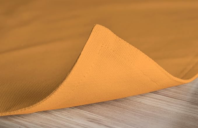 Calicot Placemats Set of 6 100% Cotton Washable Cloth Place Mats, Reusable Table Mats for Spring/Summer & Thanksgiving Christmas Decorations Kitchen Dining Party Wedding (Apricot Yellow, 13" x 19")