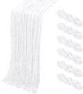 6 Pack White Cheesecloth Table Runner, 17 x 108 Inch, Gauze Cheese Cloth Table by Yorcari
