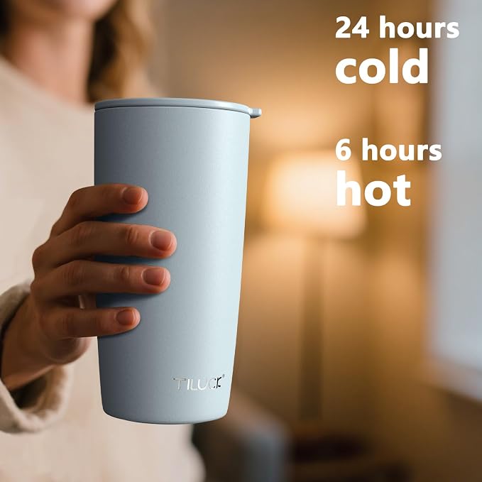 TILUCK 20 oz Insulated Coffee Tumbler - Image 3