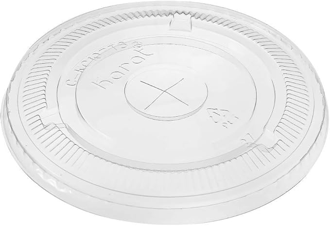 Karat C-KCL1045 PET Flat Lid, Fits 32 oz 104.5mm Diameter PP/Paper Cold Cup (Pack of 600)
